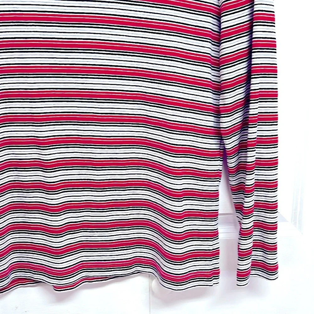 Kim Rodgers Multi Color Long Sleeve Pull Over Turtleneck Sweater Size M